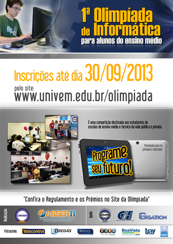 1ª Olimpíada de Informática para Alunos do Ensino Médio