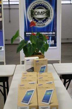 Tablets que serão entregues aos vencedores