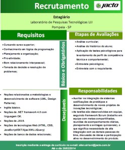 Jacto contrata estagiário para laboratório de pesquisas tecnológicas