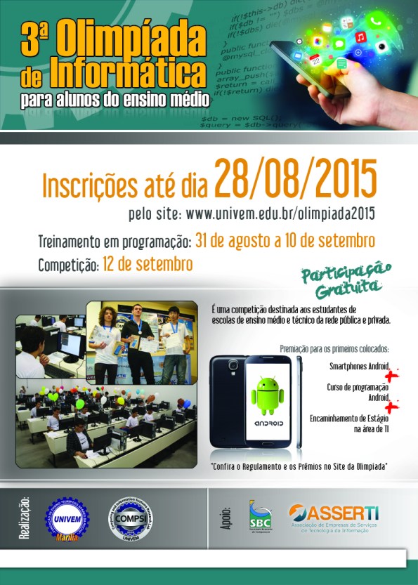 3ª Olimpíada de Informática para Alunos do Ensino Médio