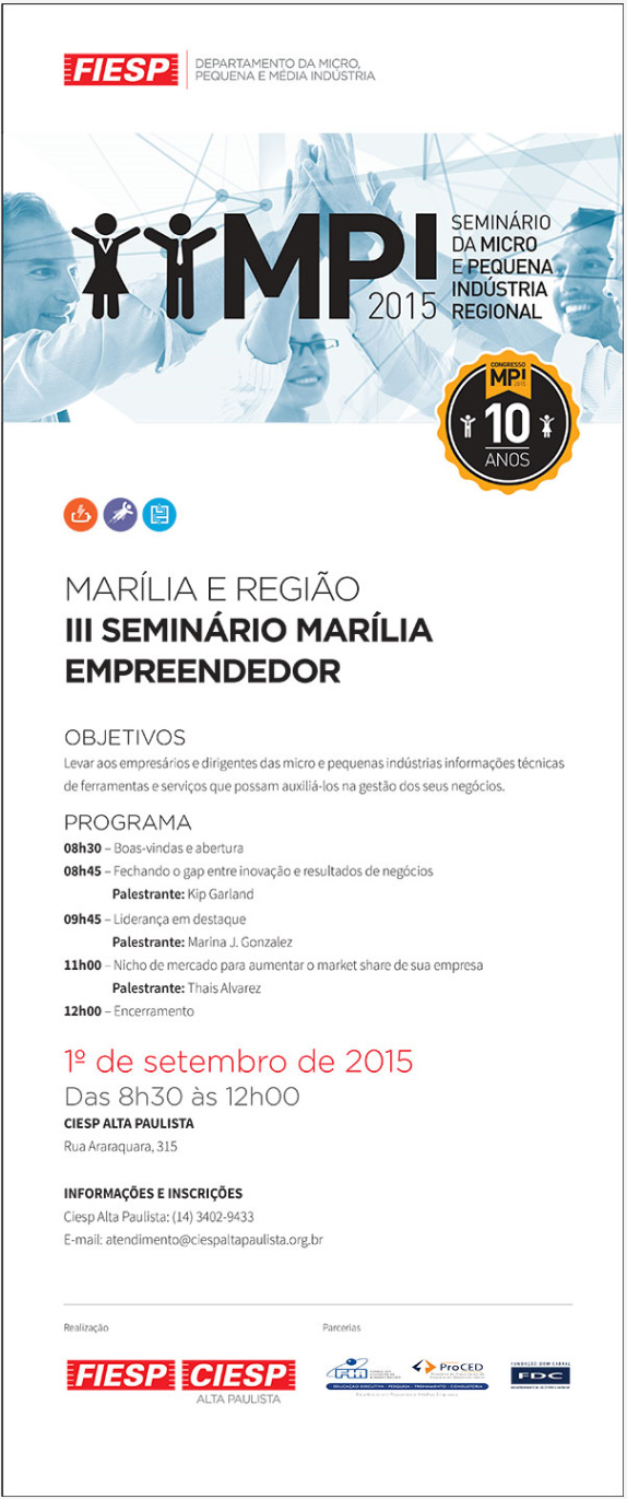 CIESP promove III Seminário Marília Empreendedor