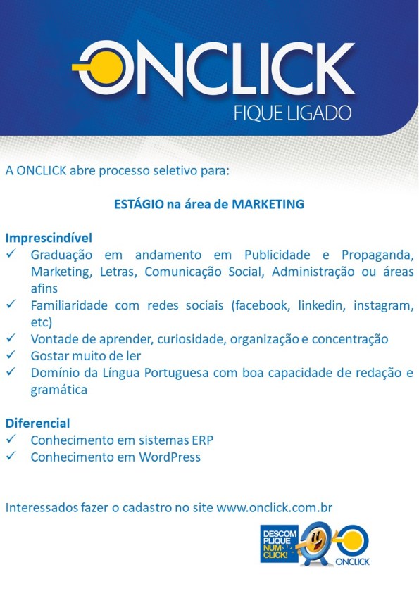 CH - Fique Ligado - Estágio em MKT - Adm